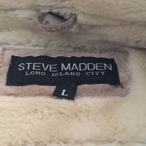 Warm leather jacket by Steve Madden size large - Picture 3 of 5